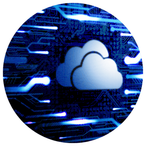 cloud symbol with data